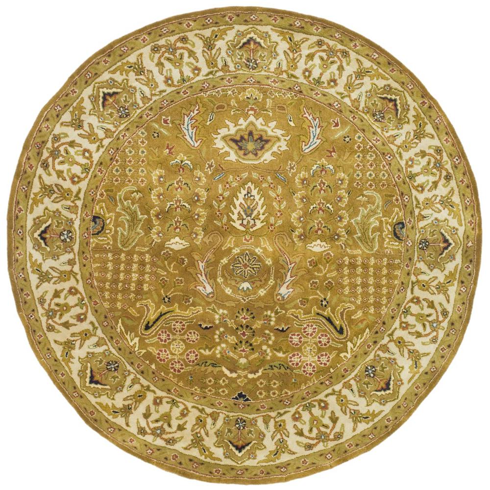 CLASSIC, GOLD / BEIGE, 6' X 6' Round, Area Rug