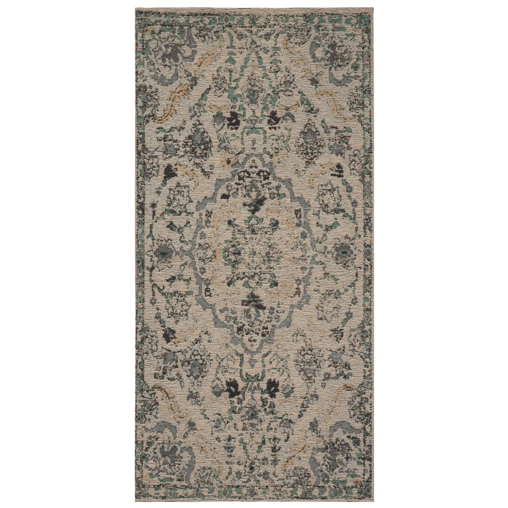 CLV-CLASSIC VINTAGE, GREY / TURQUOISE, 4' X 6', Area Rug