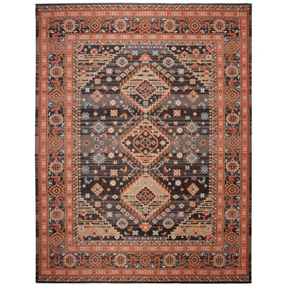 CLV-CLASSIC VINTAGE, BLACK / RUST, 6' X 9', Area Rug