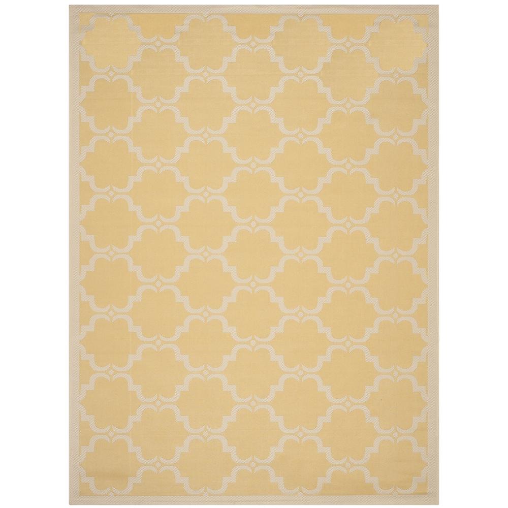 COURTYARD, YELLOW / BEIGE, 9' X 12', Area Rug
