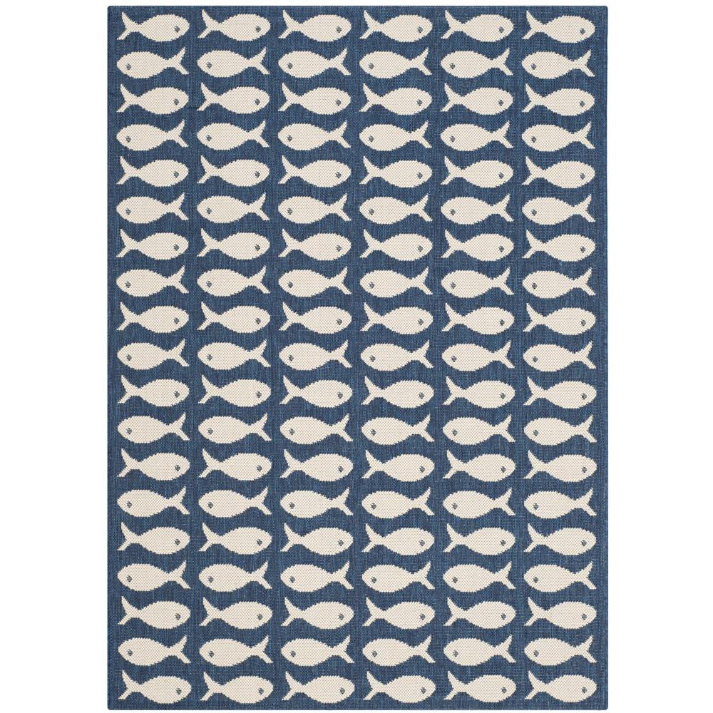 COURTYARD, NAVY / BEIGE, 5'-3" X 7'-7", Area Rug, CY6013-268-5
