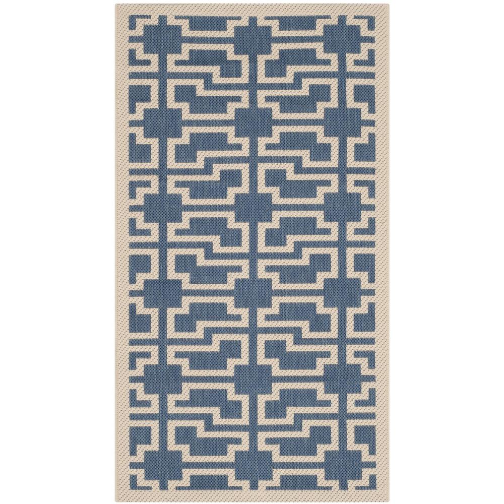 COURTYARD, BLUE / BEIGE, 4' X 5'-7", Area Rug, CY6015-243-4