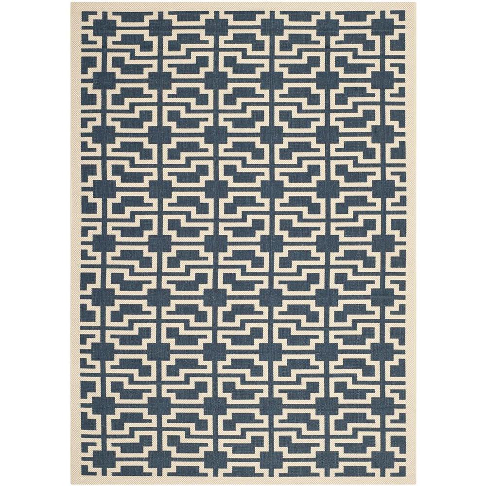 COURTYARD, NAVY / BEIGE, 5'-3" X 7'-7", Area Rug, CY6015-268-5