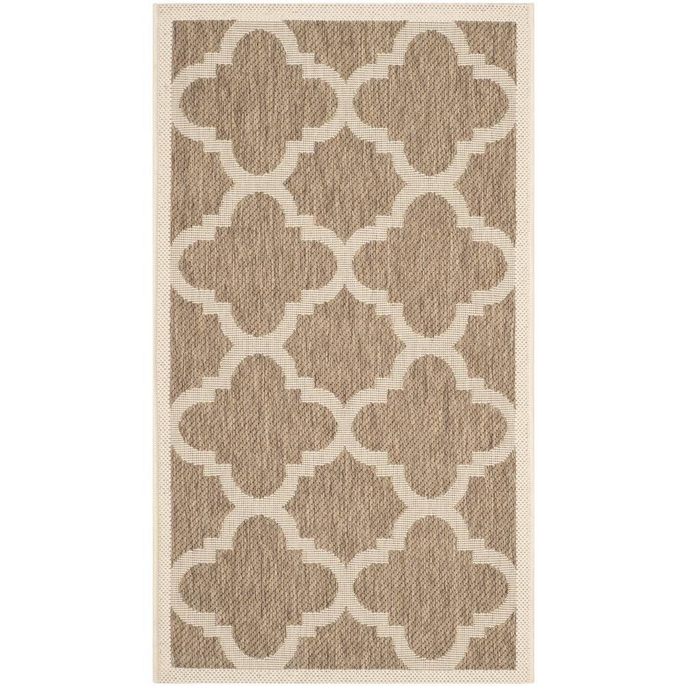 COURTYARD, BROWN, 2'-7" X 5', Area Rug