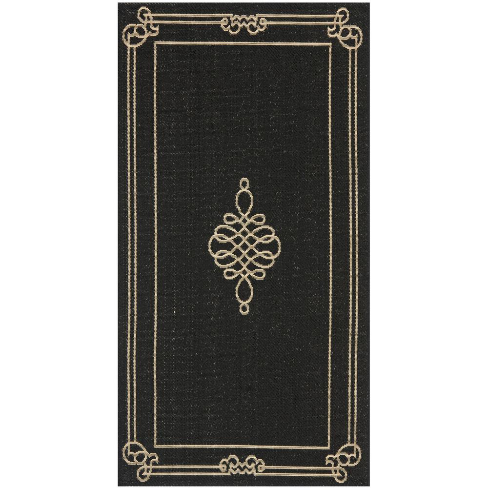 COURTYARD, BLACK / CREME, 2'-7" X 5', Area Rug, CY6788-26-3