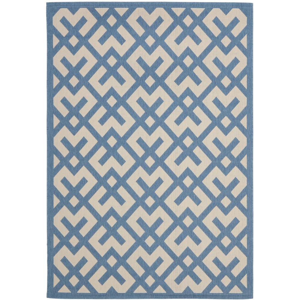 COURTYARD, BEIGE / BLUE, 5'-3" X 7'-7", Area Rug, CY6915-243-5