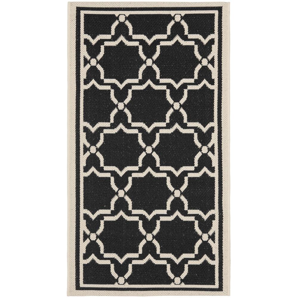 COURTYARD, BLACK / BEIGE, 2'-7" X 5', Area Rug, CY6916-226-3