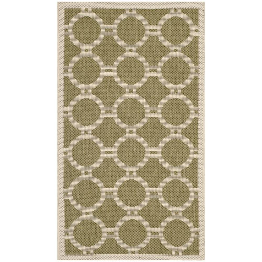 COURTYARD, GREEN / BEIGE, 2'-7" X 5', Area Rug, CY6924-244-3