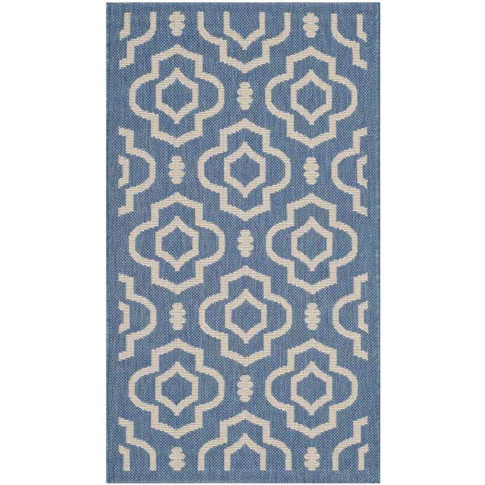 COURTYARD, BLUE / BEIGE, 2'-7" X 5', Area Rug, CY6926-243-3