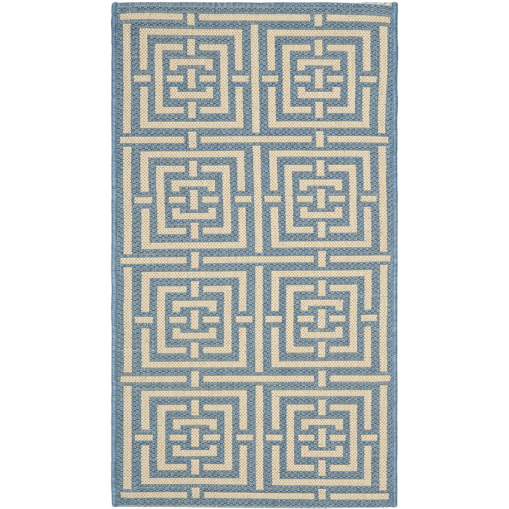 COURTYARD, BLUE / BONE, 2'-7" X 5', Area Rug, CY6937-23-3