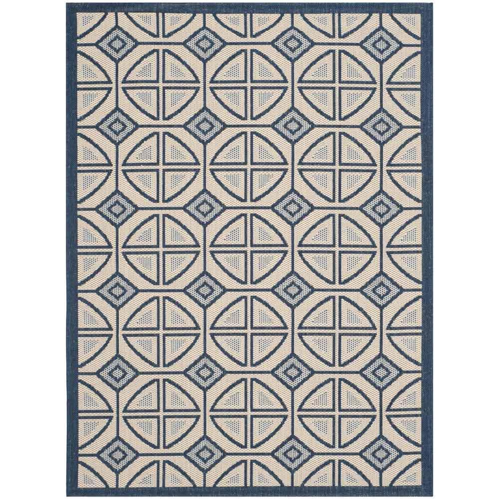 COURTYARD, BEIGE / NAVY, 5'-3" X 7'-7", Area Rug, CY7017-258-5