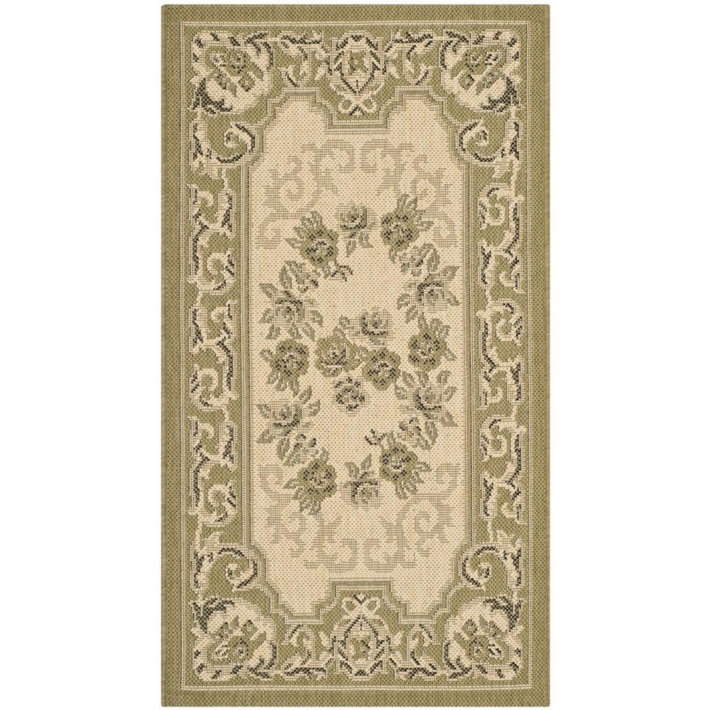 COURTYARD, CREAM / GREEN, 2'-7" X 5', Area Rug, CY7208-14A5-3