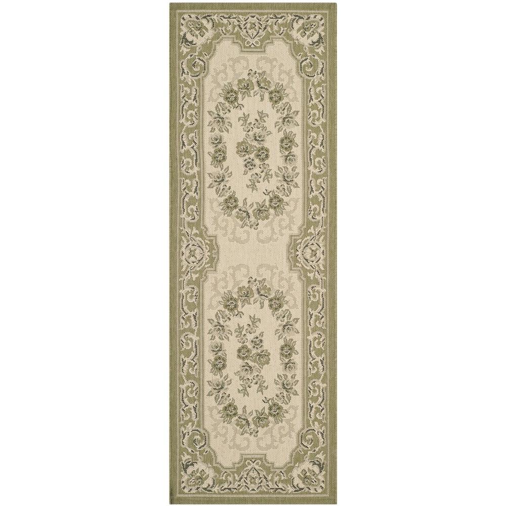 COURTYARD, CREAM / GREEN, 2'-3" X 6'-7", Area Rug, CY7208-14A5-27