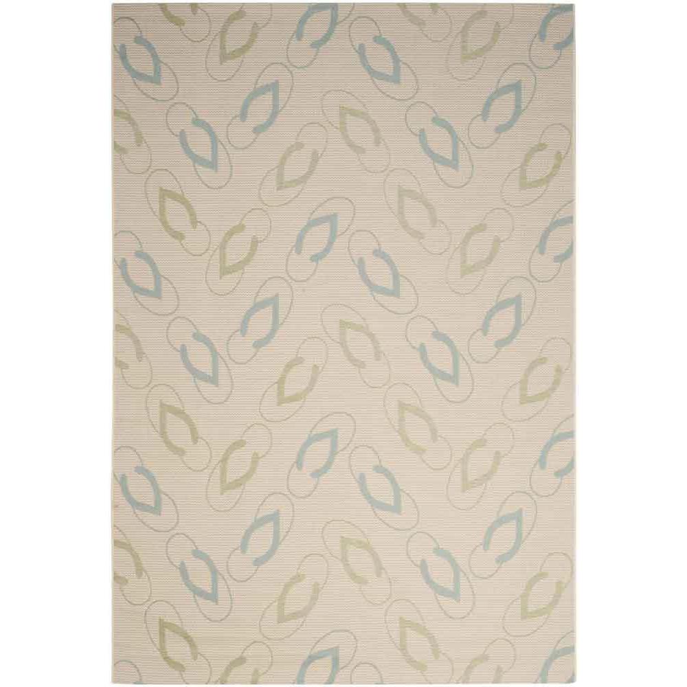 COURTYARD, BEIGE / AQUA, 5'-3" X 7'-7", Area Rug, CY7420-213A24-5