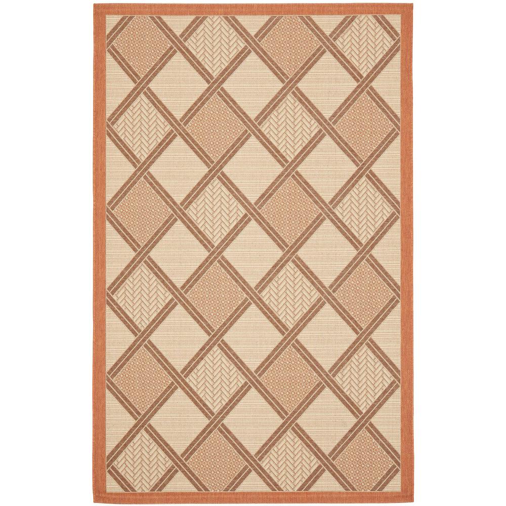 COURTYARD, CREAM / TERRACOTTA, 5'-3" X 7'-7", Area Rug, CY7570-11A7-5