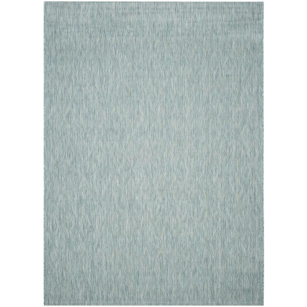COURTYARD, AQUA / AQUA, 9' X 12', Area Rug, CY8522-37122-9