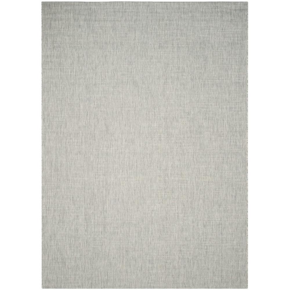 COURTYARD, GREY / TURQUOISE, 9' X 12', Area Rug