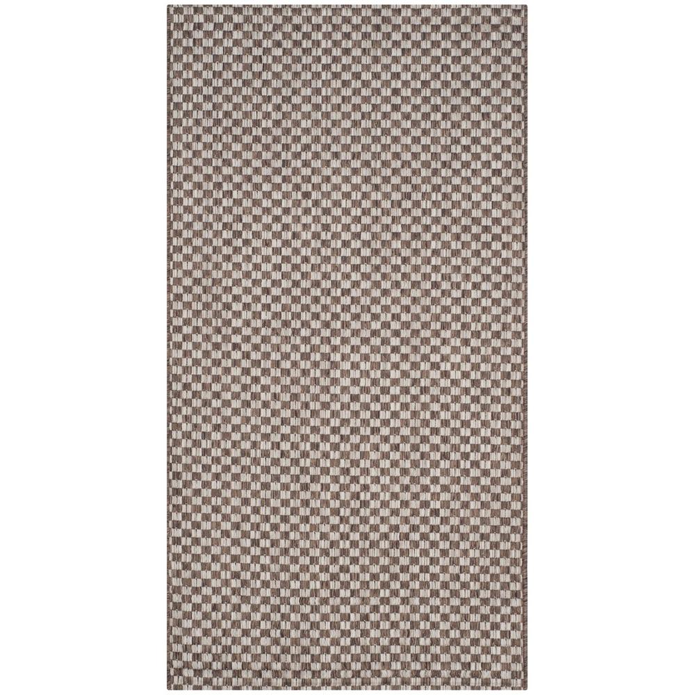COURTYARD, LIGHT BROWN / LIGHT GREY, 2'-7" X 5', Area Rug