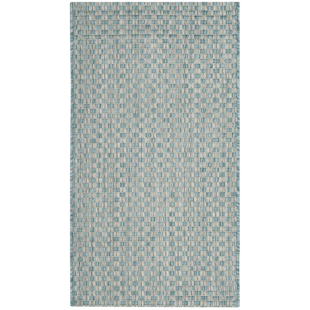 COURTYARD, LIGHT BLUE / LIGHT GREY, 2'-7" X 5', Area Rug
