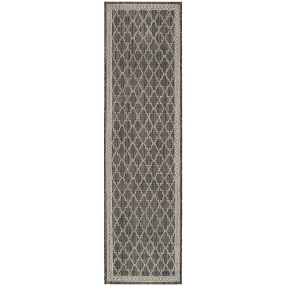 COURTYARD, BLACK / BEIGE, 2'-3" X 8', Area Rug, CY8871-36621-28