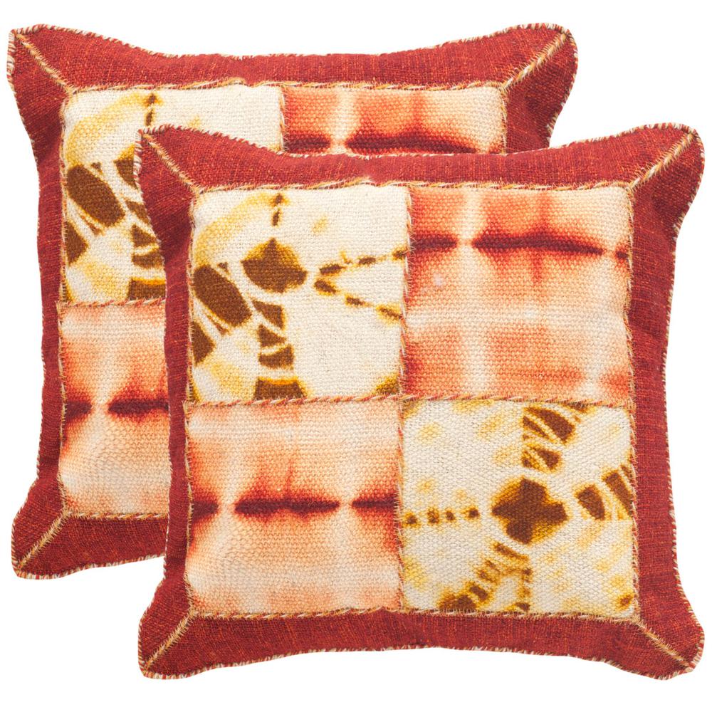 DIP-DYE QUARTRE PATCH PILLOW, DEC550A-2424-SET2