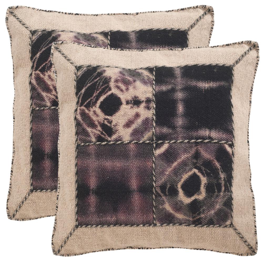 DIP-DYE QUARTRE PATCH PILLOW, DEC550C-2424-SET2