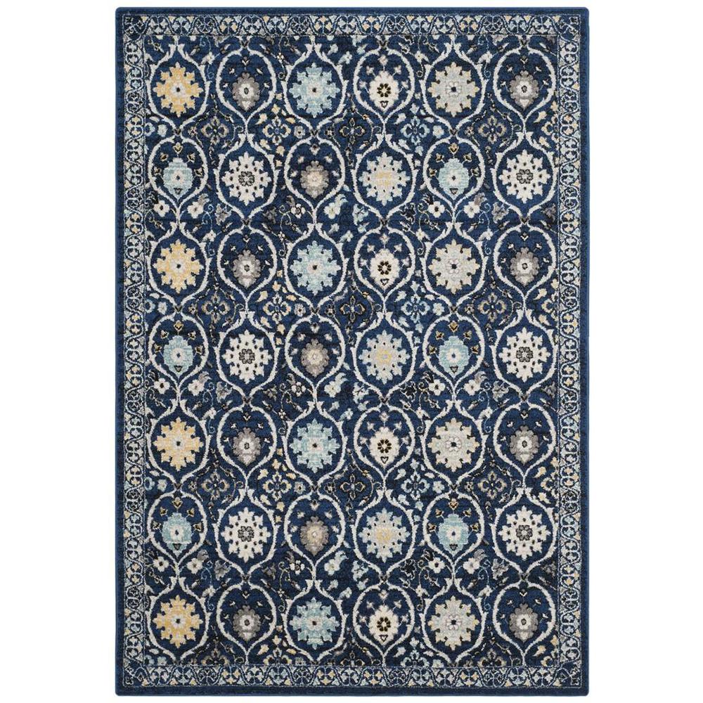 EVOKE, ROYAL / IVORY, 4' X 6', Area Rug, EVK210A-4