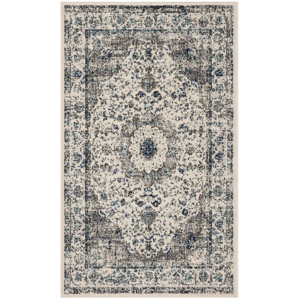 EVOKE, IVORY / GREY, 2'-2" X 5', Area Rug