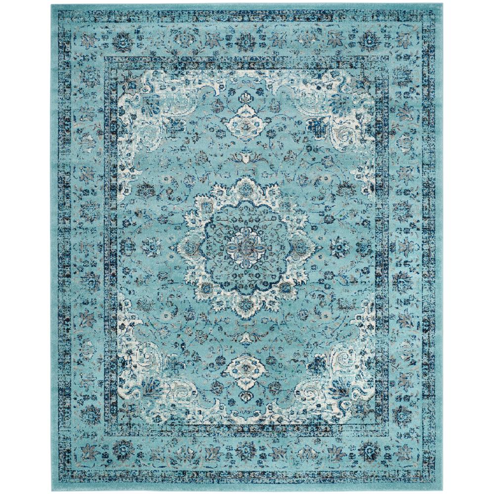 EVOKE, LIGHT BLUE / LIGHT BLUE, 10' X 14', Area Rug