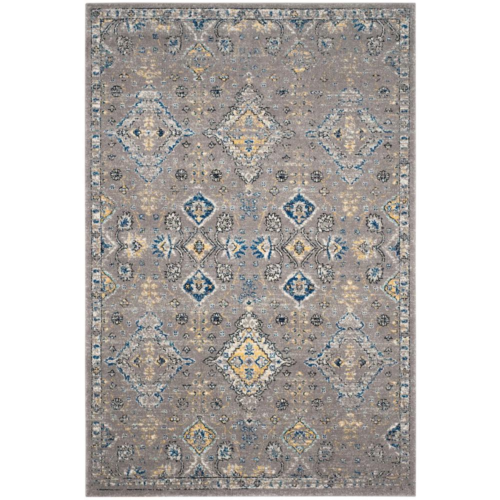 EVOKE, DARK GREY / YELLOW, 9' X 12', Area Rug