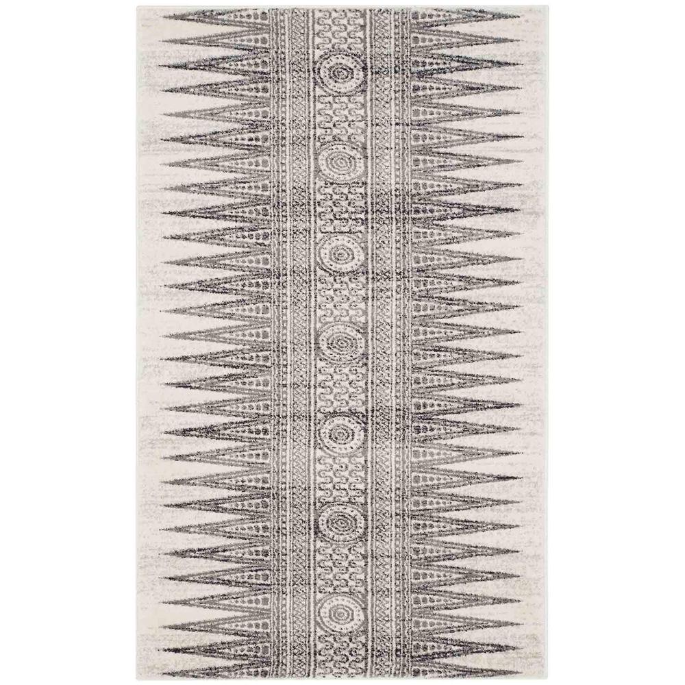 EVOKE, IVORY / GREY, 3' X 5', Area Rug, EVK226D-3