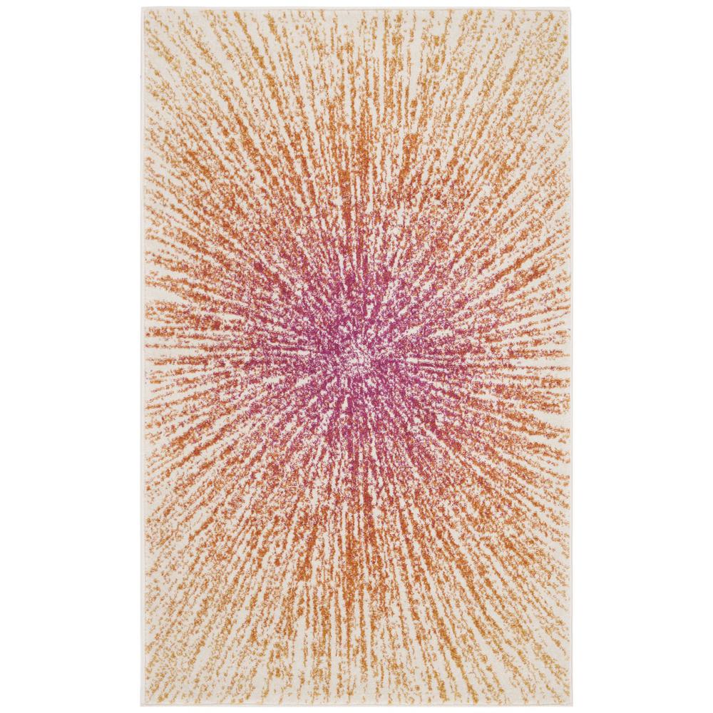 EVOKE, FUCHSIA / CREAM, 2'-2" X 5', Area Rug