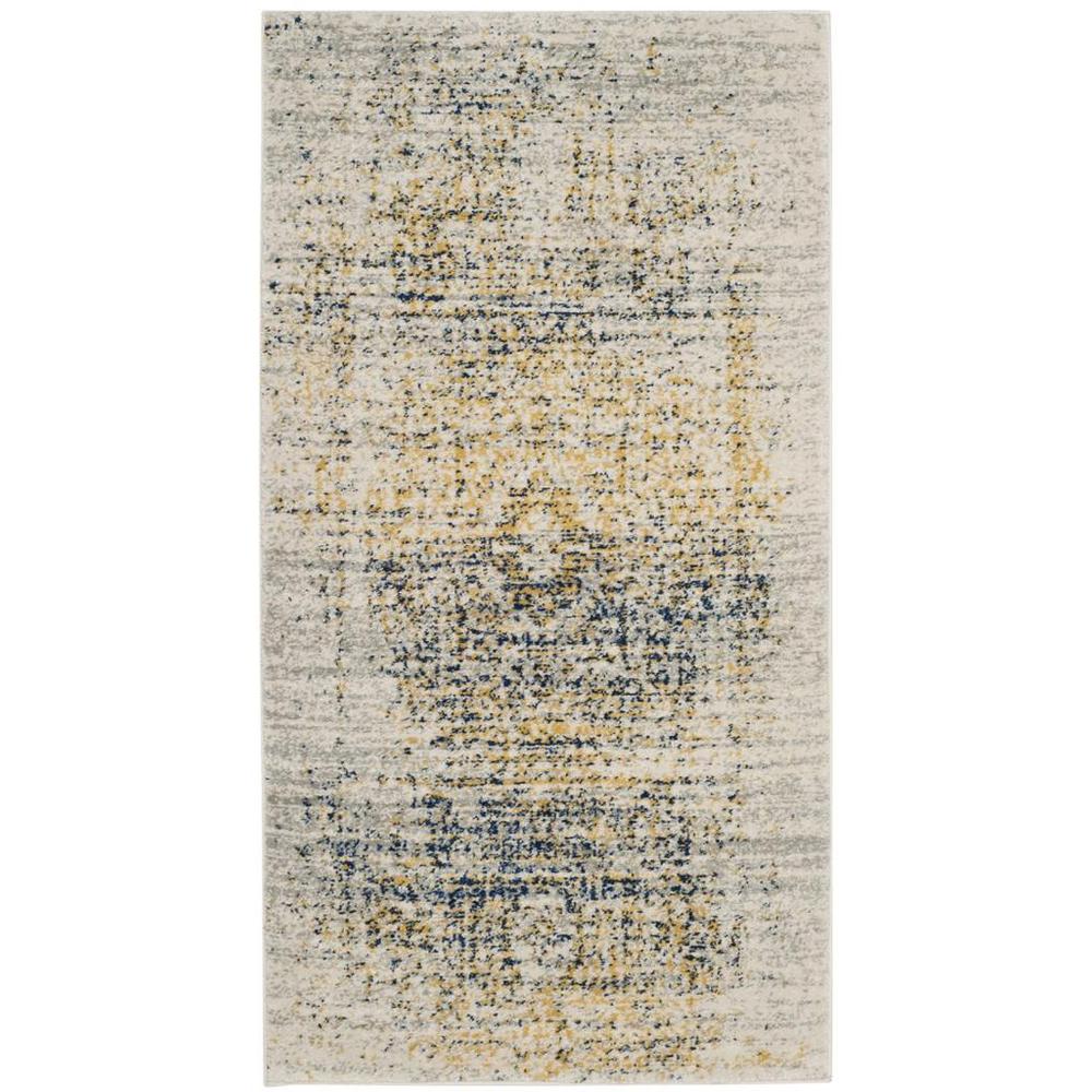 EVOKE, IVORY / BLUE, 3' X 5', Area Rug, EVK232C-3