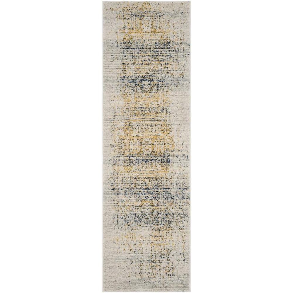 EVOKE, IVORY / BLUE, 2'-2" X 7', Area Rug, EVK232C-27