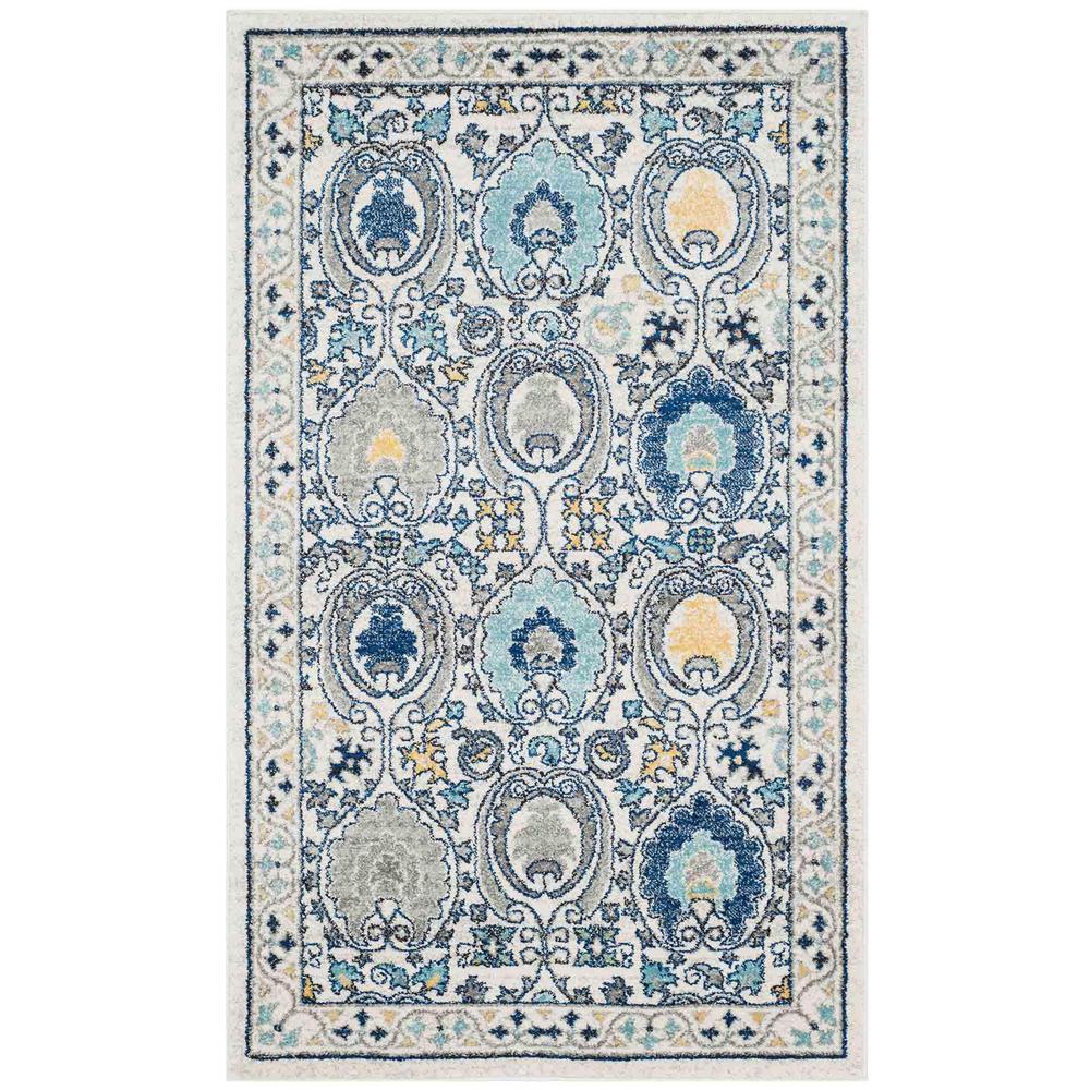 EVOKE, IVORY / GREY, 3' X 5', Area Rug, EVK251D-3