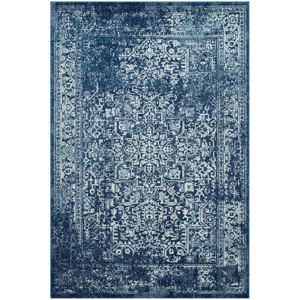 EVOKE, NAVY / IVORY, 4' X 6', Area Rug, EVK256A-4