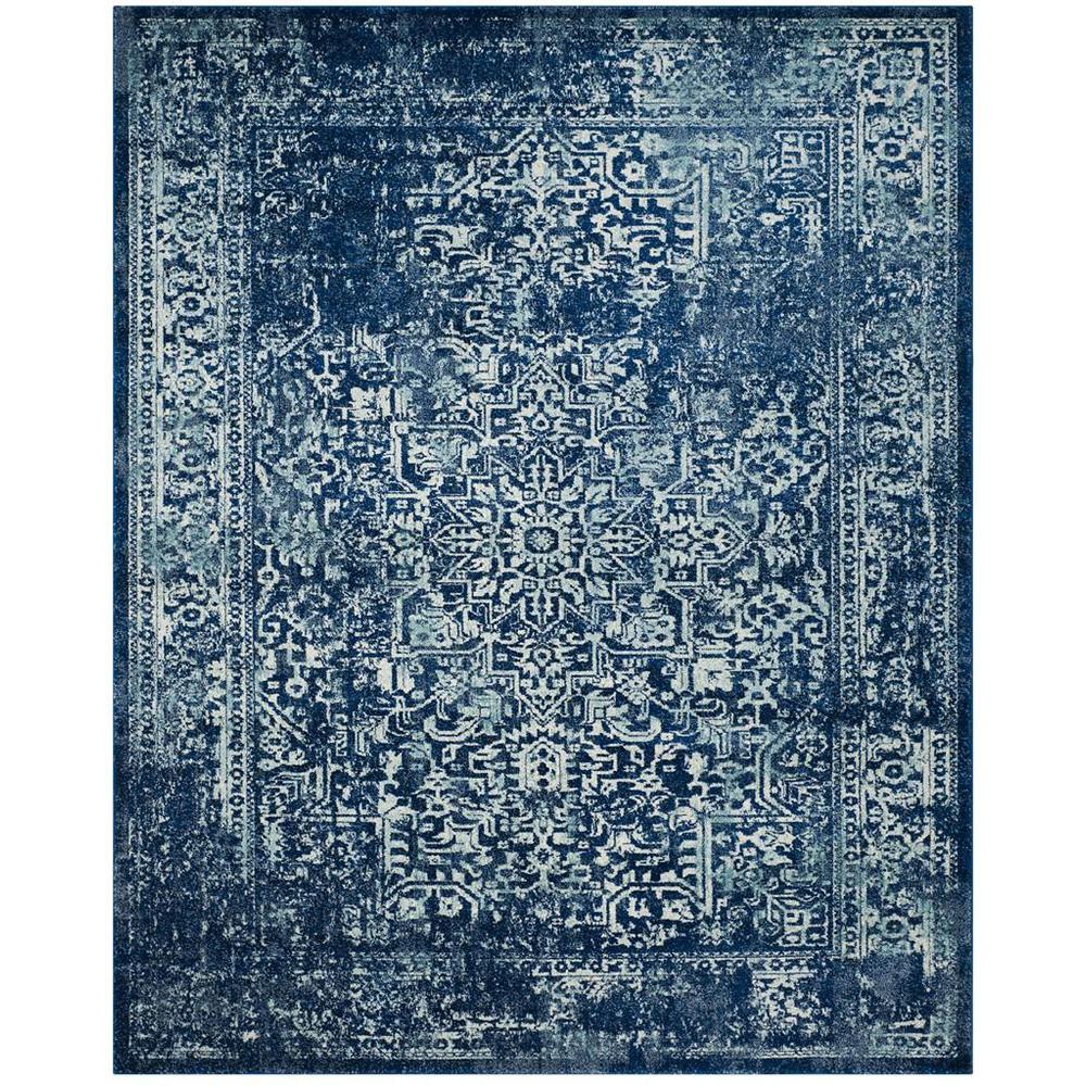 EVOKE, NAVY / IVORY, 12' X 18', Area Rug, EVK256A-1218