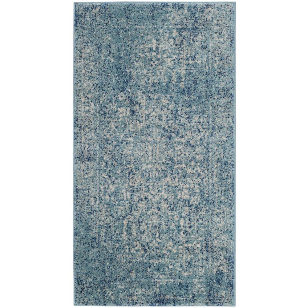 EVOKE, BLUE / IVORY, 2'-2" X 5', Area Rug