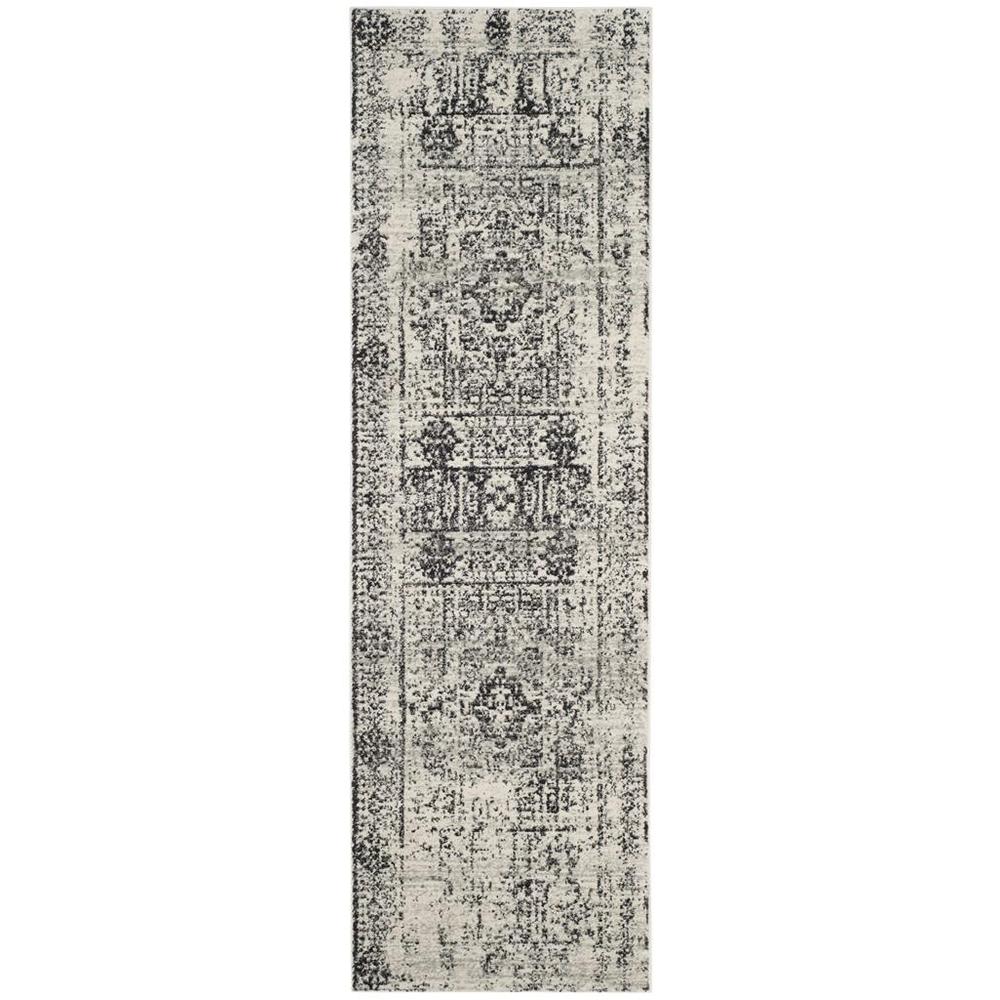 EVOKE, IVORY / BLACK, 2'-2" X 7', Area Rug