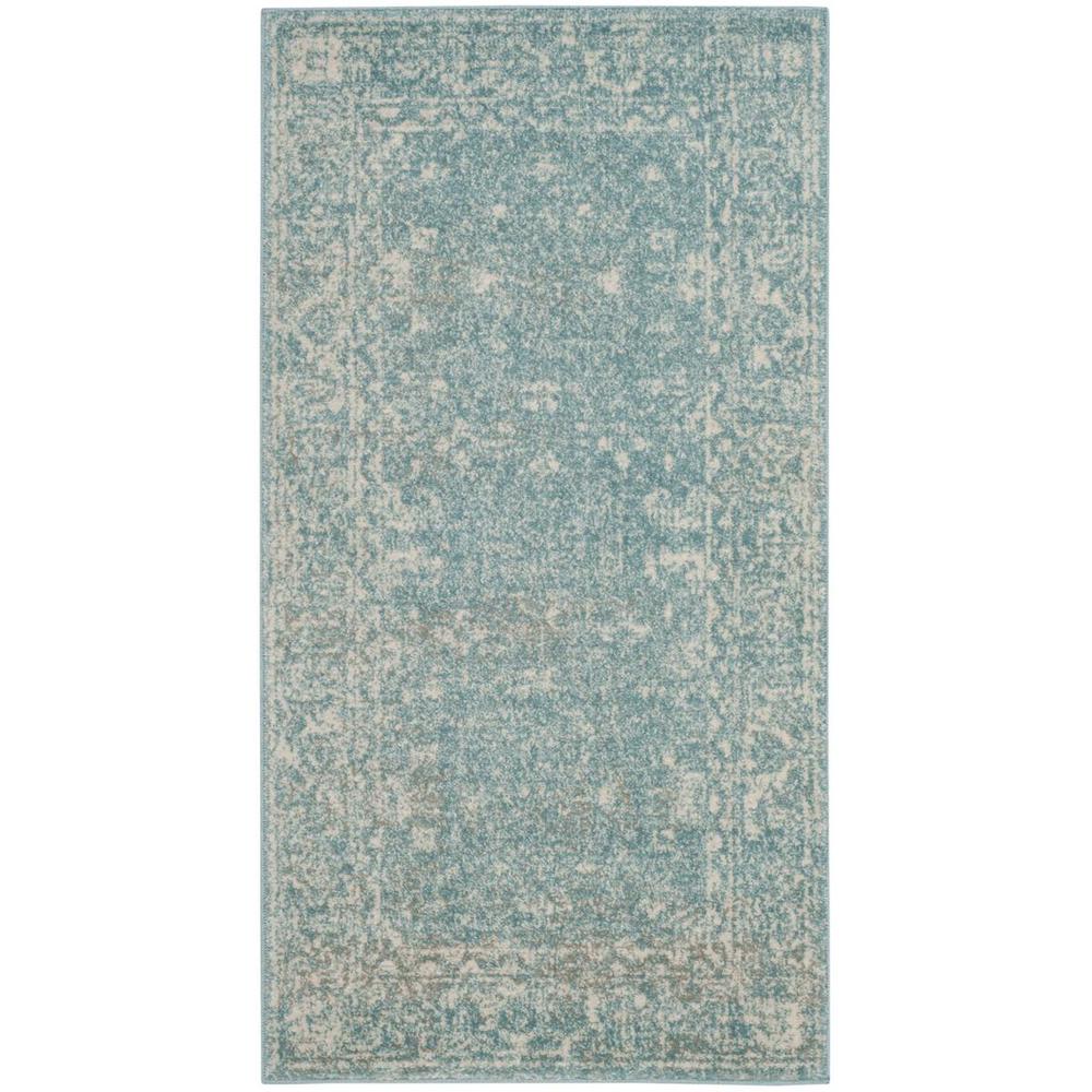 EVOKE, LIGHT BLUE / IVORY, 2'-2" X 5', Area Rug, EVK270D-25