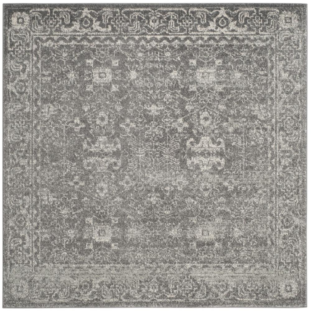 EVOKE, GREY / IVORY, 6'-7" X 6'-7" Square, Area Rug, EVK270S-7SQ