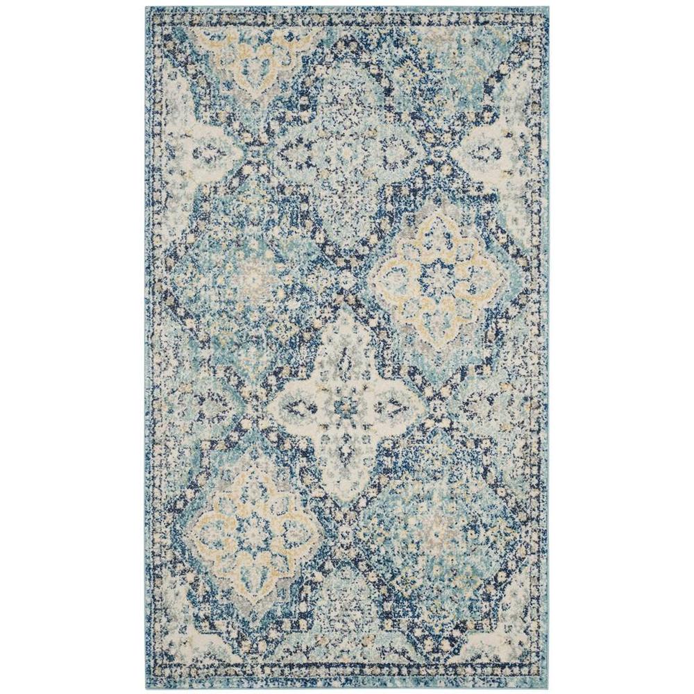 EVOKE, LIGHT BLUE / IVORY, 2'-2" X 5', Area Rug, EVK274C-25