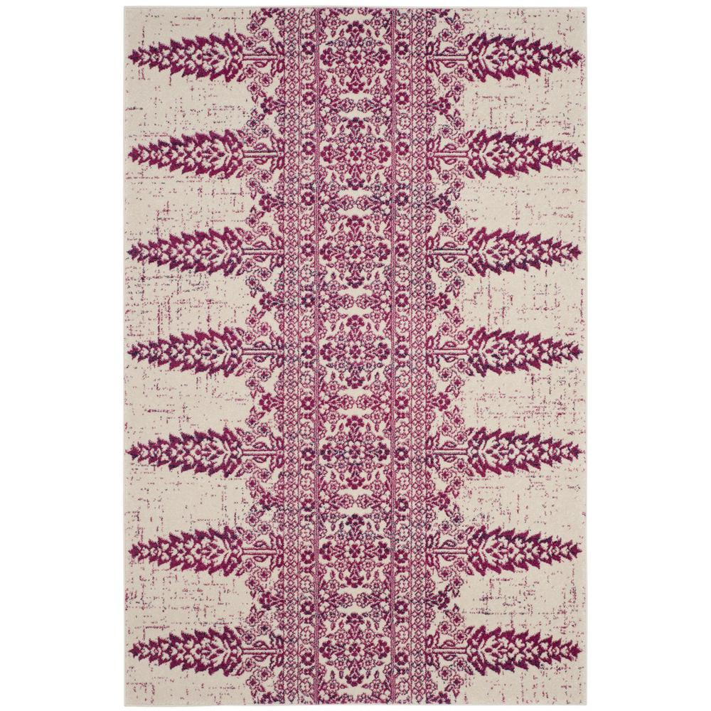 EVOKE, IVORY / FUCHSIA, 4' X 6', Area Rug, EVK521K-4