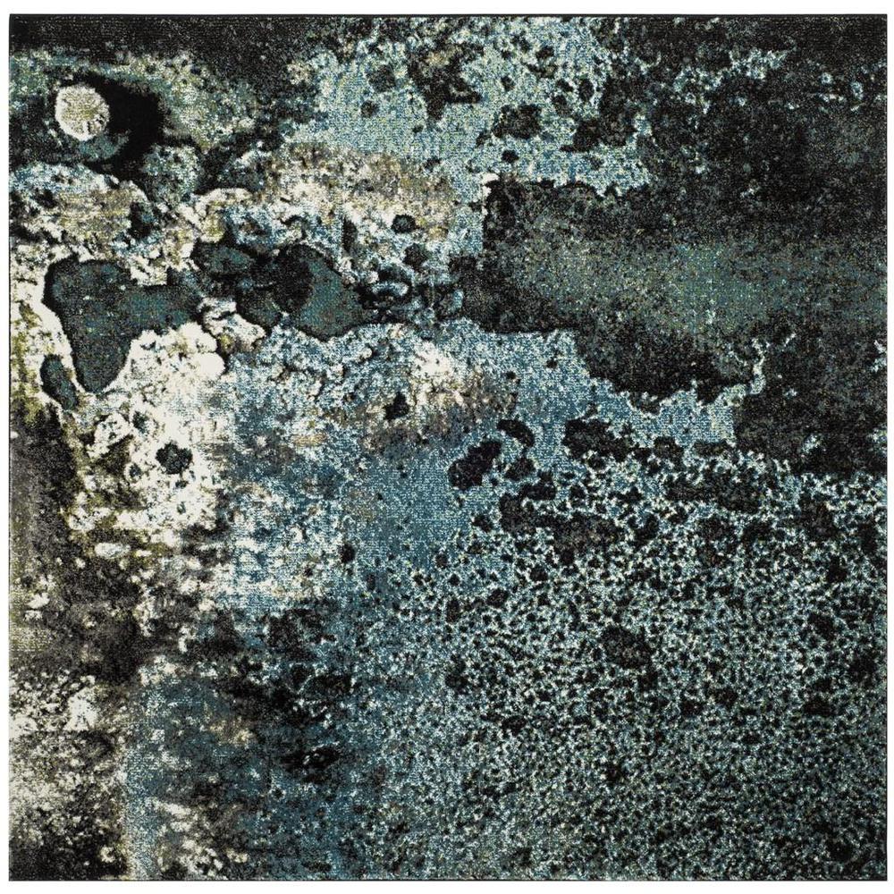 GLACIER, BLUE / MULTI, 6'-7" X 6'-7" Square, Area Rug, GLA124B-7SQ