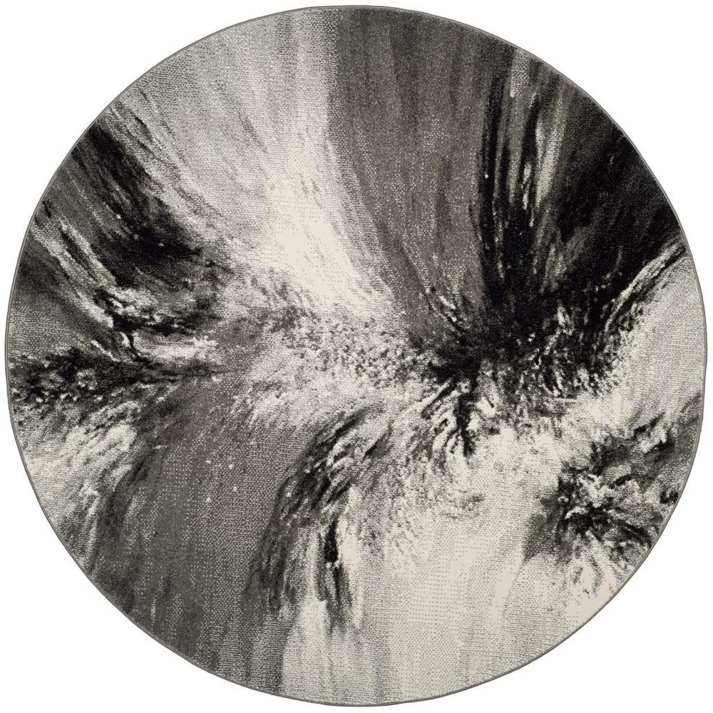 GLACIER, GREY / MULTI, 6'-7" X 6'-7" Round, Area Rug
