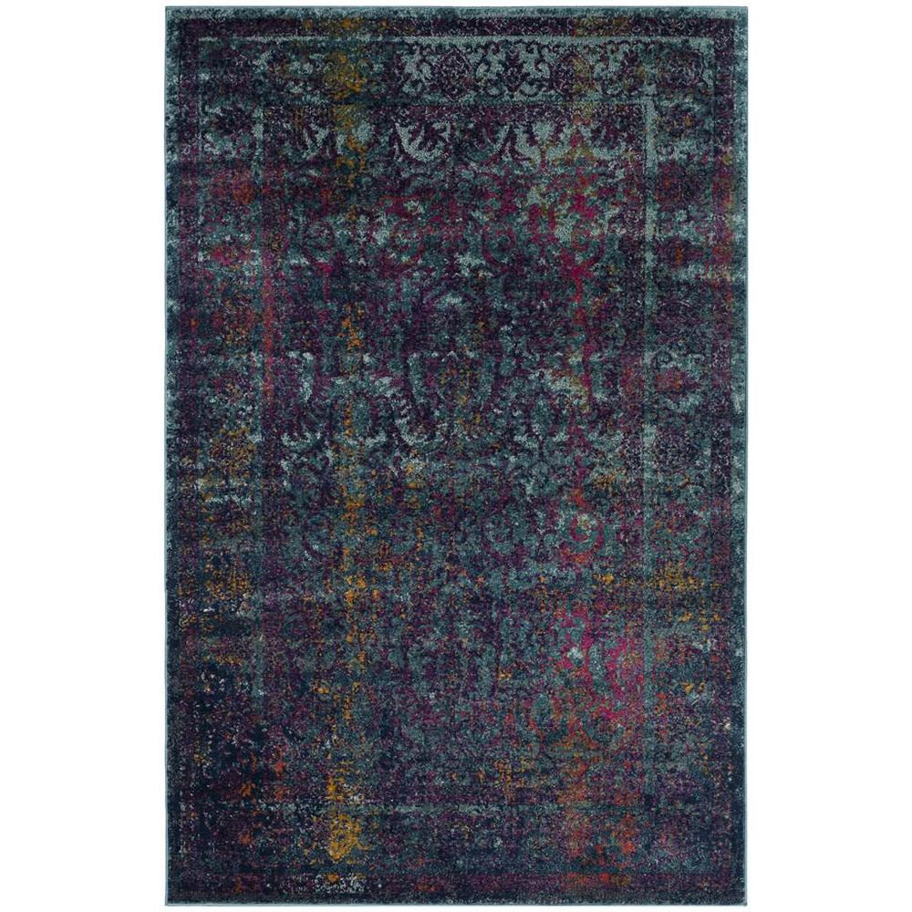 GRANADA, BLUE / MULTI, 2'-2" X 7', Area Rug