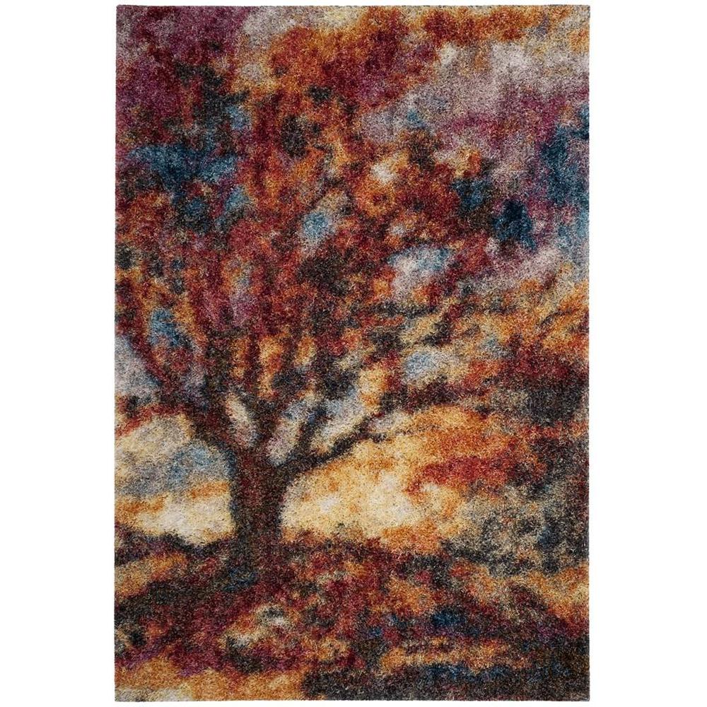 GYPSY, RUST / BLUE, 5'-1" X 7'-6", Area Rug, GYP522C-5