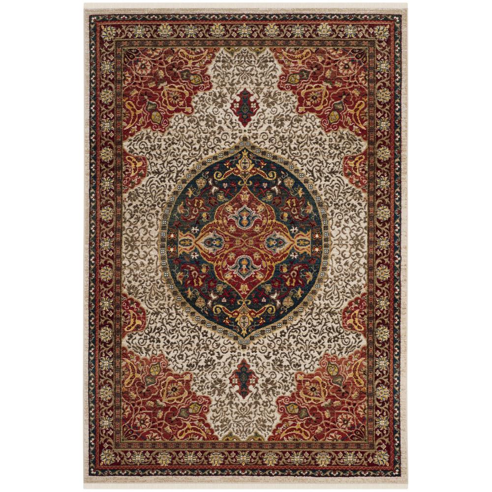 KASHAN, IVORY / RED, 3'-3" X 4'-10", Area Rug, KSN302D-3