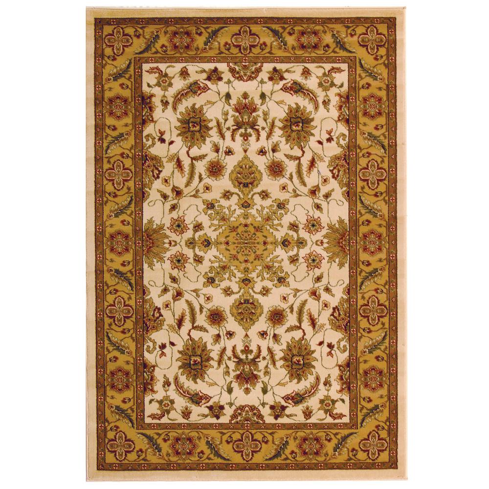 LYNDHURST, IVORY / TAN, 5'-3" X 7'-6", Area Rug
