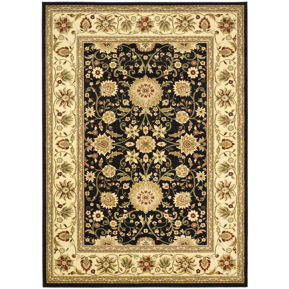 LYNDHURST, BLACK / IVORY, 9' X 12', Area Rug, LNH212A-9